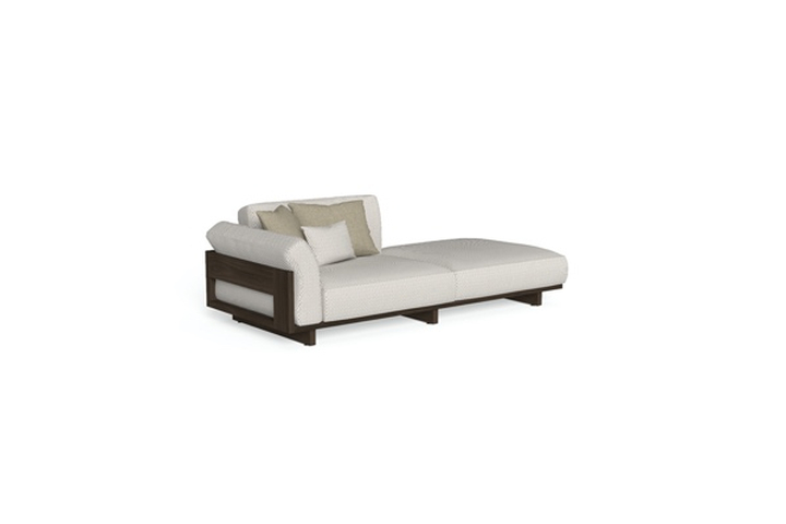 Argo Wood Sofá + Pouf con Brazo Izquierdo